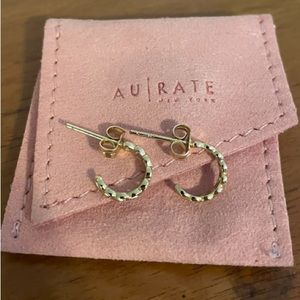 Gold Vermeil Heart Huggies - Aurate